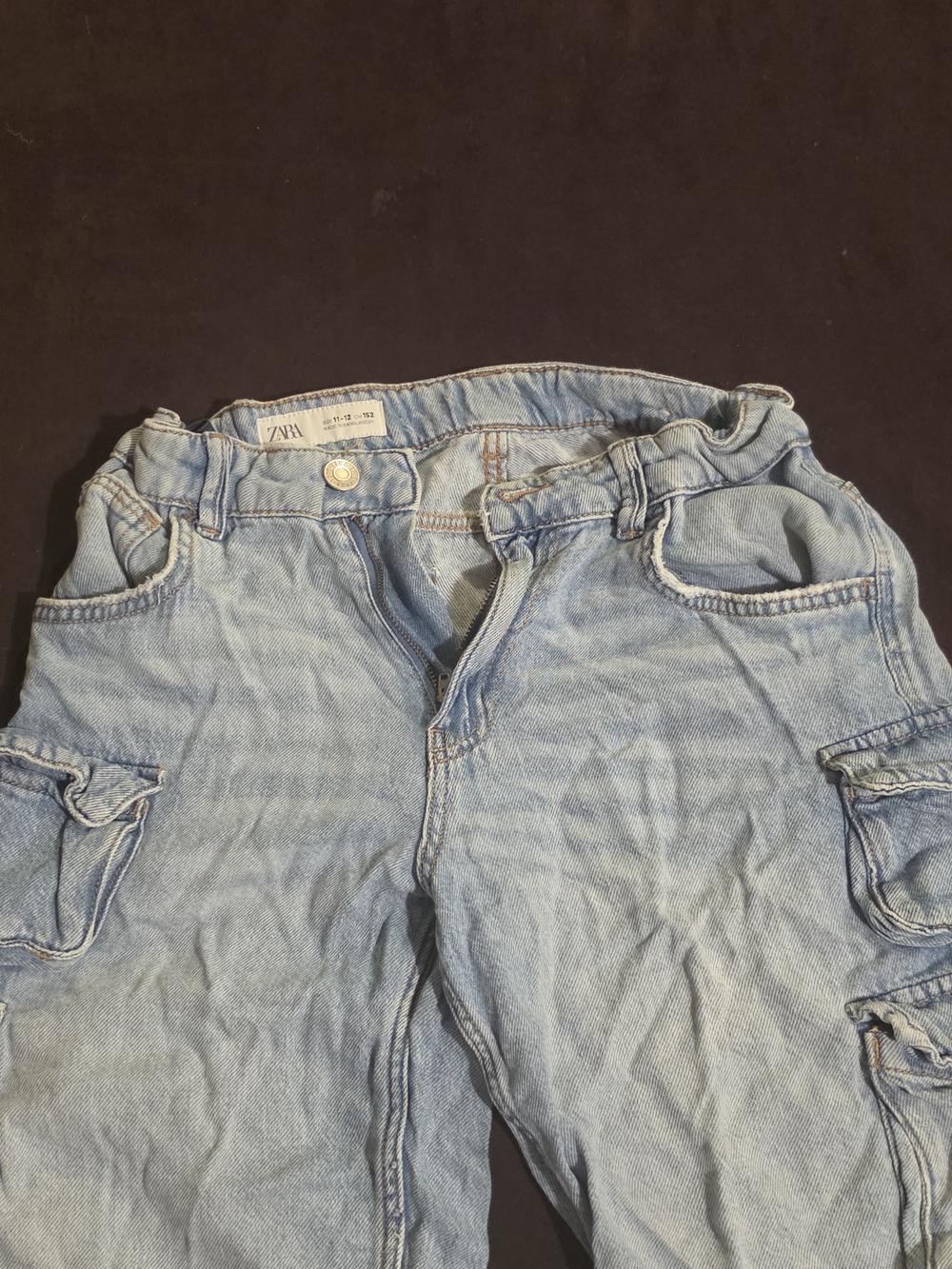 ZARA Light Wash Cargo Jeans